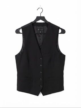 INC International Concepts Black Five-Button Dress Vest